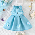 Spring/summer new arrivals: adorable girls' princess dress - 3d floral sleeveless tutu dress, sweet korean style