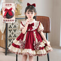Ready-to-ship wholesale lolita dresses for girls,  new style, trendy red birthday tutu dress, baby girl lolita dress