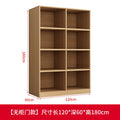 Thickened back panel 8 grids 120*60*180 wood color including installation