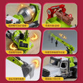 Kids' construction engineering toys - alloy dump truck, mixer truck, crane, excavator, log loader, and transporter - ages 3-6