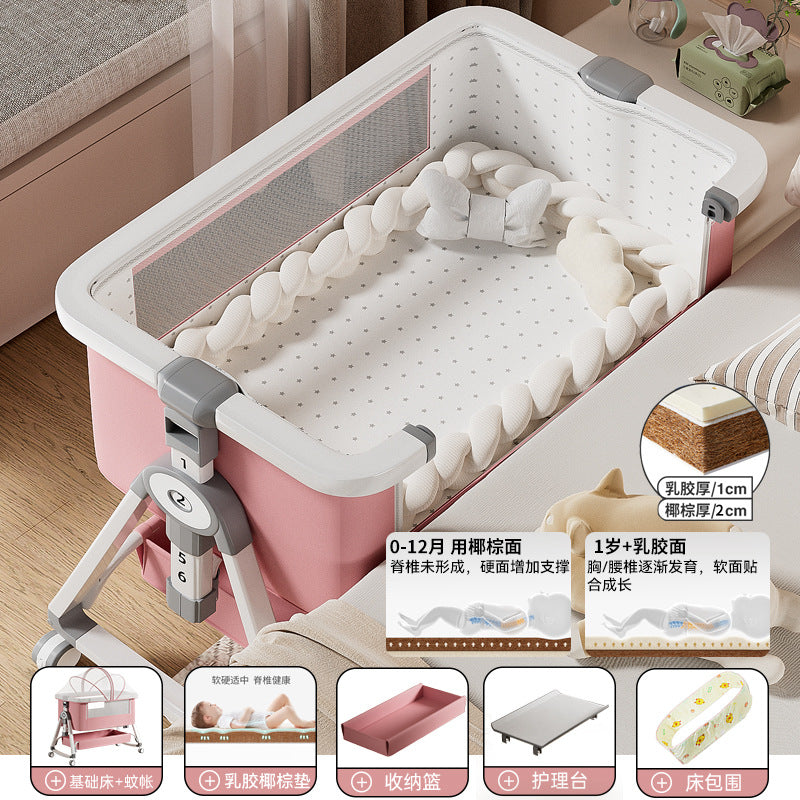 Baby crib - portable, foldable, multi-functional bassinet - newborn & toddler convertible bed