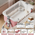 Upgraded aluminum alloy - pink - upgraded coconut coir mattress combo three [converts to rocking chair - six adjustable positions - foldable]