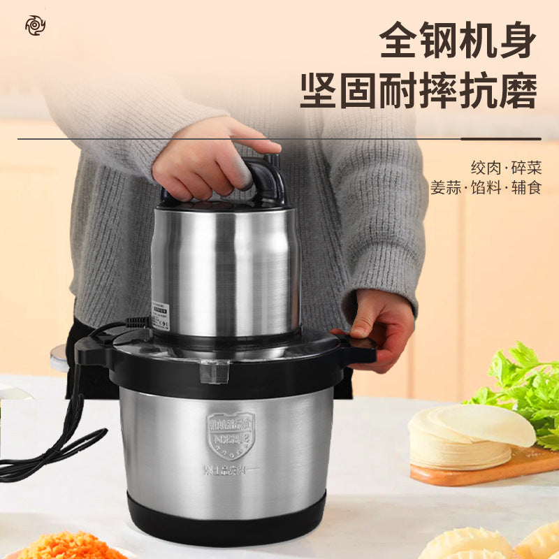 Meat grinder 6 liters/10 liters commercial electric stainless steel stuffing and minced meat machine for home garlic chili cooker