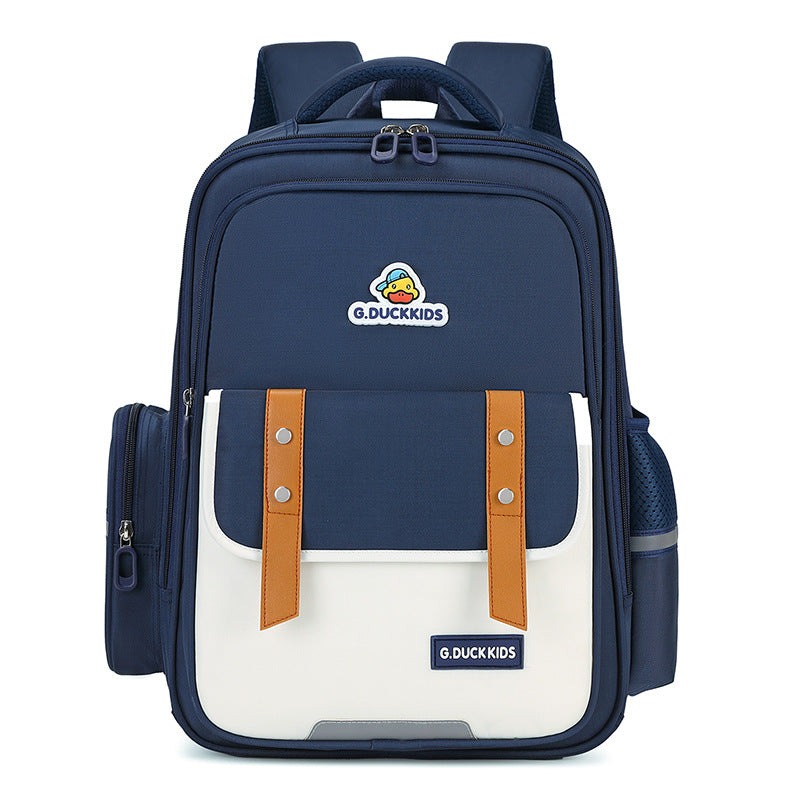 Little yellow duck new arrival genuine school bag fashion burden reduction waist protector primary school kids backpack ultra-light student spine protector