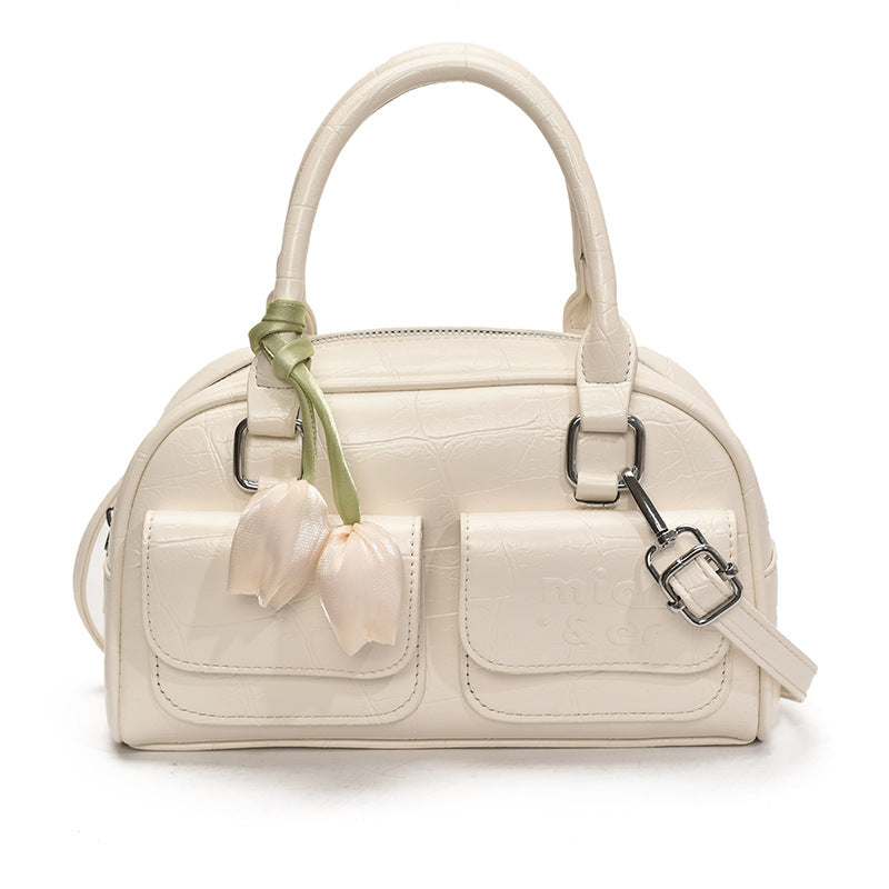 Cross-border retro portable pillow bag women's 2025 new foreign style casual personality fashion niche single shoulder messenger bag tide