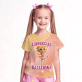 Kids' t-shirts, cross-border bestsellers featuring trendy elements, 3d digital print summer girls' casual fashion crew neck short sleeves
