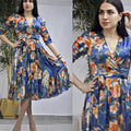 Aliexpress cross-border sourcing: african fashion plus size women's clothing -  summer collection - slimming chiffon printed dress
