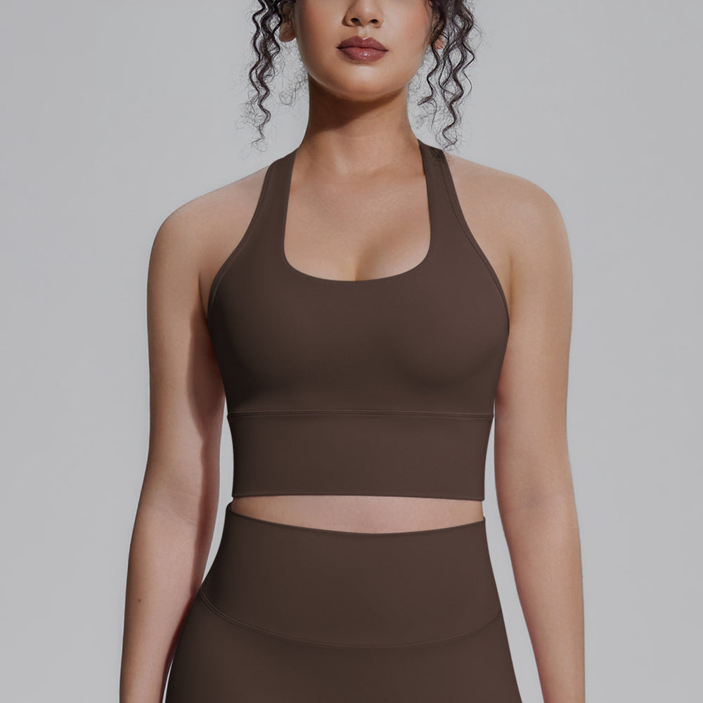 New arrival cross-border pure color i-shaped back tight breathable sports intimates running fitness yoga wear vest tops for women