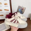 German army trainer (gat) platform sneakers - women's leather upper,  autumn new arrivals, chic & niche korean style, low-top student athletic white shoes