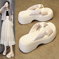 Thick sole sandals and slippers for women summer outwear2026new arrivalfashion with skirt lightweight non-slip beach shoes for small people to increase height