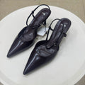 Mango 2026 summer new pointed-toe patent leather ankle-tie sexy closed-toe mid-heel fashion sandals for women