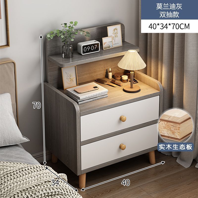 Bedside table bedroom for home widened bedside small cabinet with drawer storage cabinet rental house solid wood scandinavian style