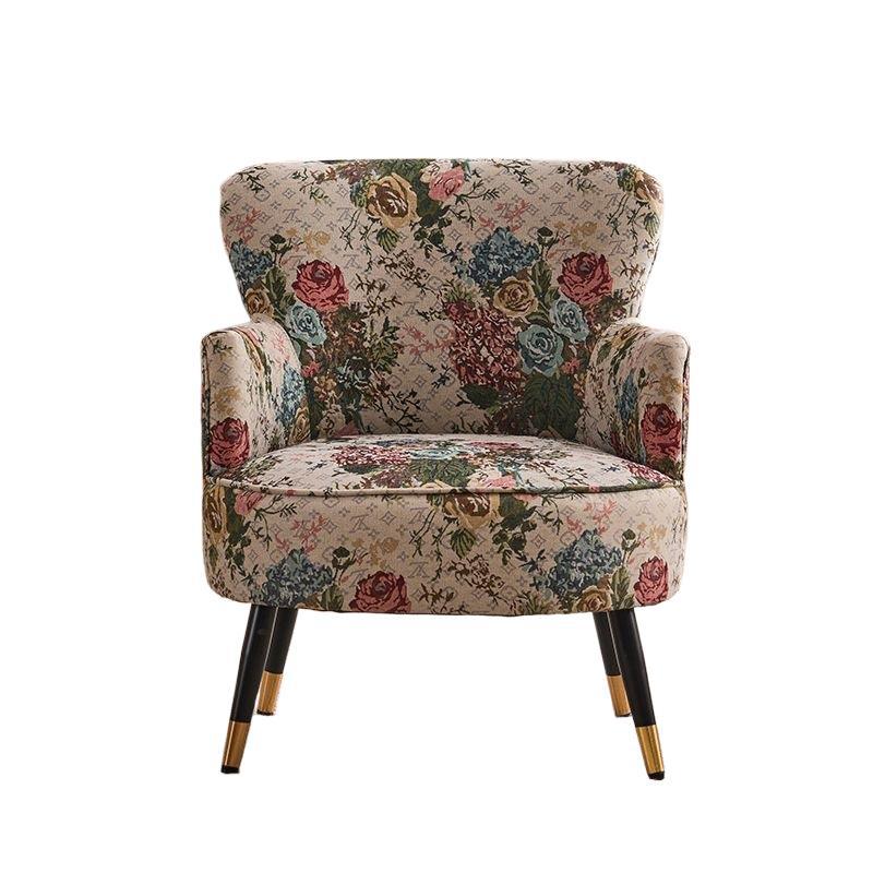Single sofa colorful fabric sofa ethnic style sofa kids nostalgic living room bedroom small apartment wholesale lazy person