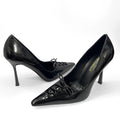 2026 fall/winter new arrival: black cutout strappy bow pointed-toe pumps - luxury, chic, and powerful women's high heels