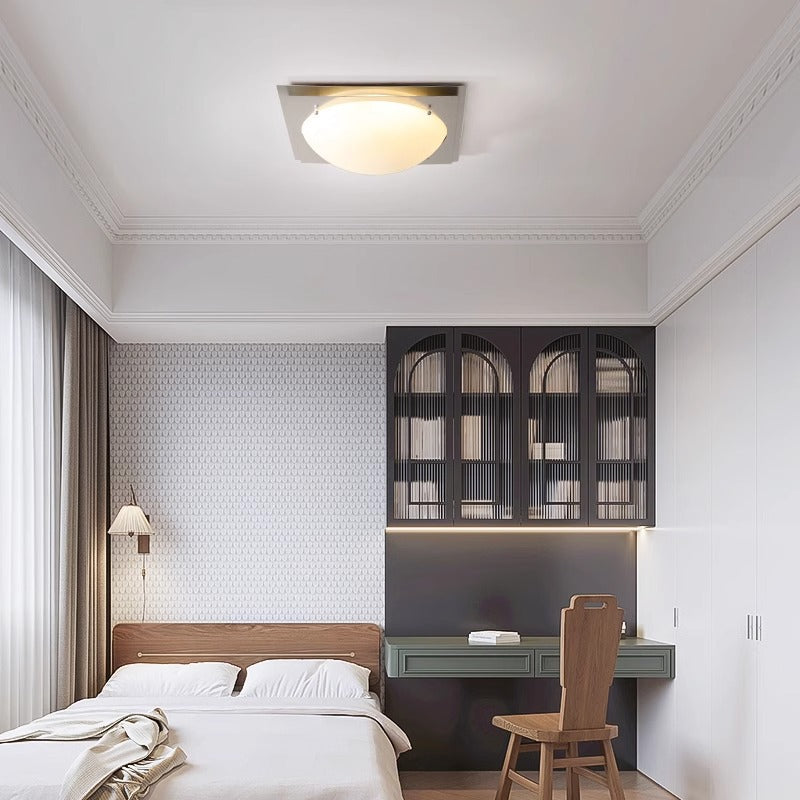 [Strict selection] Bauhaus ceiling lamp room lamp French medieval creative design sense retro glass lamp