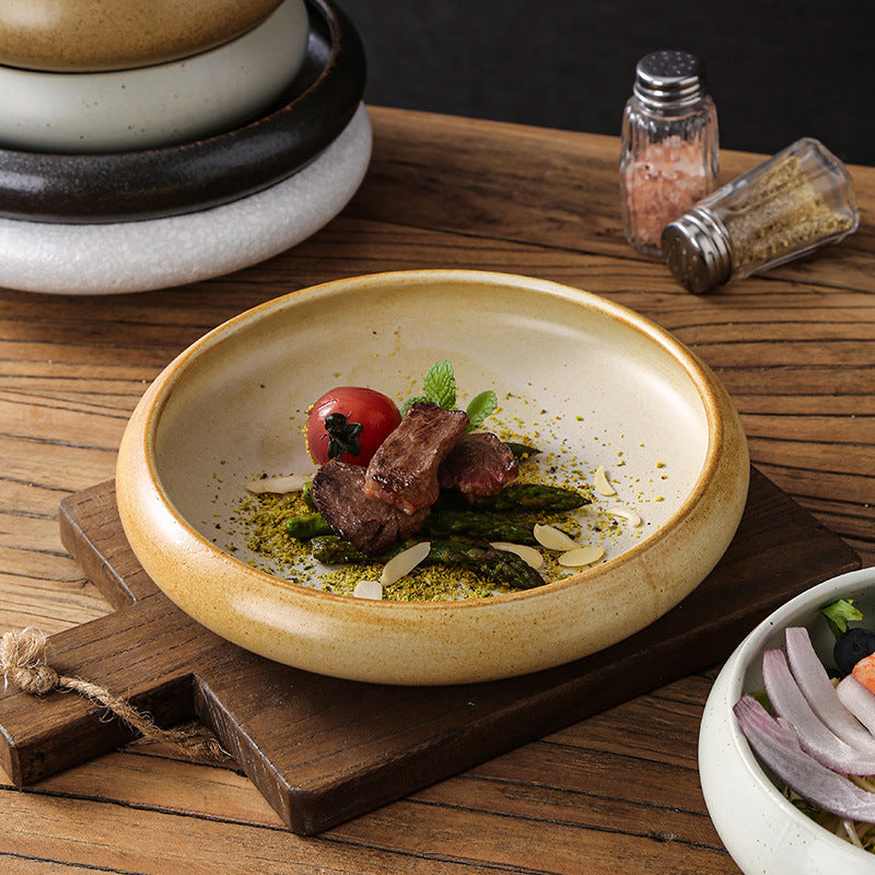Vintage japanese ceramic bowl - creative & unique design for home use, restaurant-grade rice bowl, snack bowl, dessert bowl, salad bowl