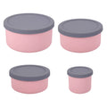 Food-grade silicone lunch box, microwaveable, airtight, refrigerator-safe, fresh-keeping bowl, food container, fruit box, round bento box
