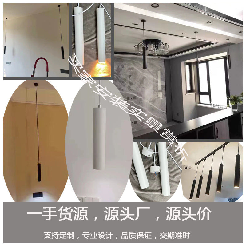 Window straight-leg bedside reading small chandelier casual bar hotel cafe hanging wire lamp normcore style hotel b&b