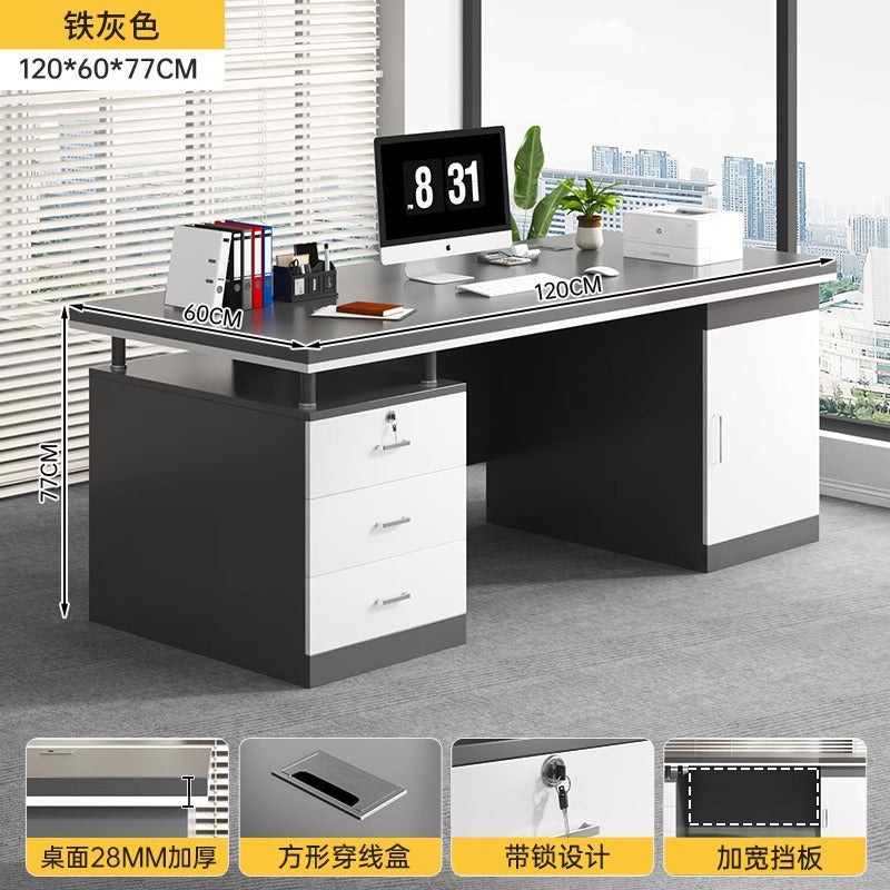 New arrival: executive desk - minimalist modern office desk and chair set for employees, home office, and computer use
