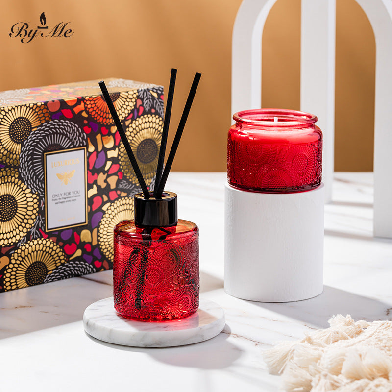 BYME Embossed Starry Sky Cup Candle Aromatherapy Gift Box Premium Atmosphere Fireless Fragrance Aromatherapy Candle