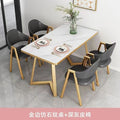 Nordic light luxury negotiation table and chair combination milk tea shop imitation rock slab rectangular in stock reception table and chair combination dining table and chair