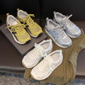 Yellow agander training shoes women's 2026 new versatile hidden heel mesh breathable non-stuffy athletic casual shoes