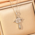 [titanium steel] cross-border fashion best-selling cross necklace for women, accessible luxury, stylish, high-end, versatile clavicle chain accessories