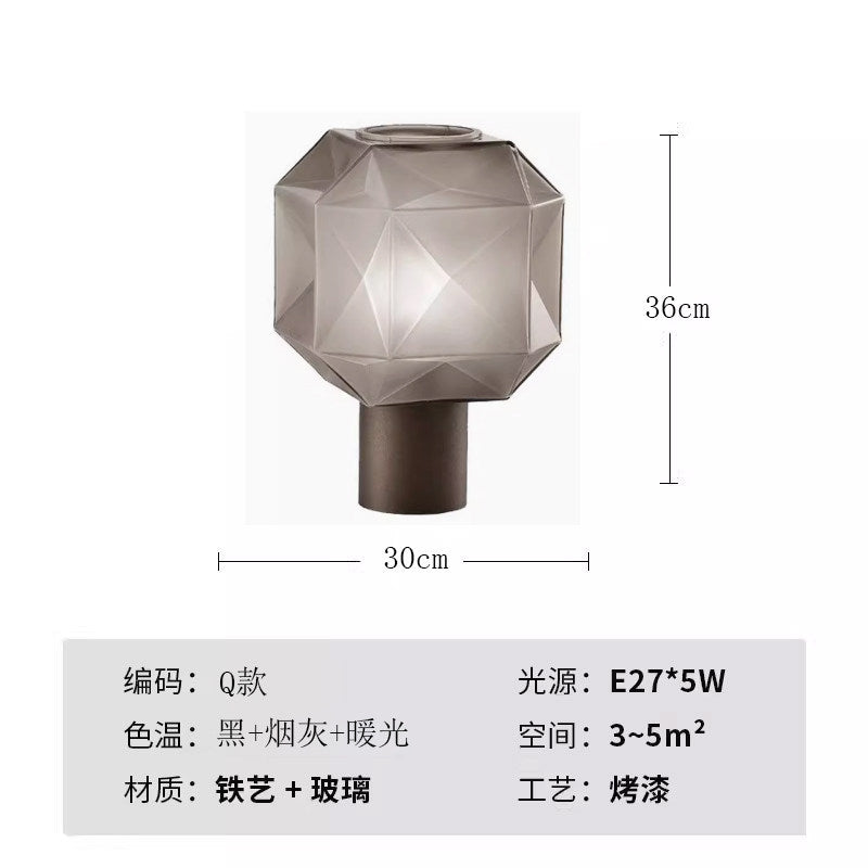 Modern minimalist glass table lamp - bedroom bedside lamp - designer high-end nordic style - living room, study, decorative home & hotel lighting