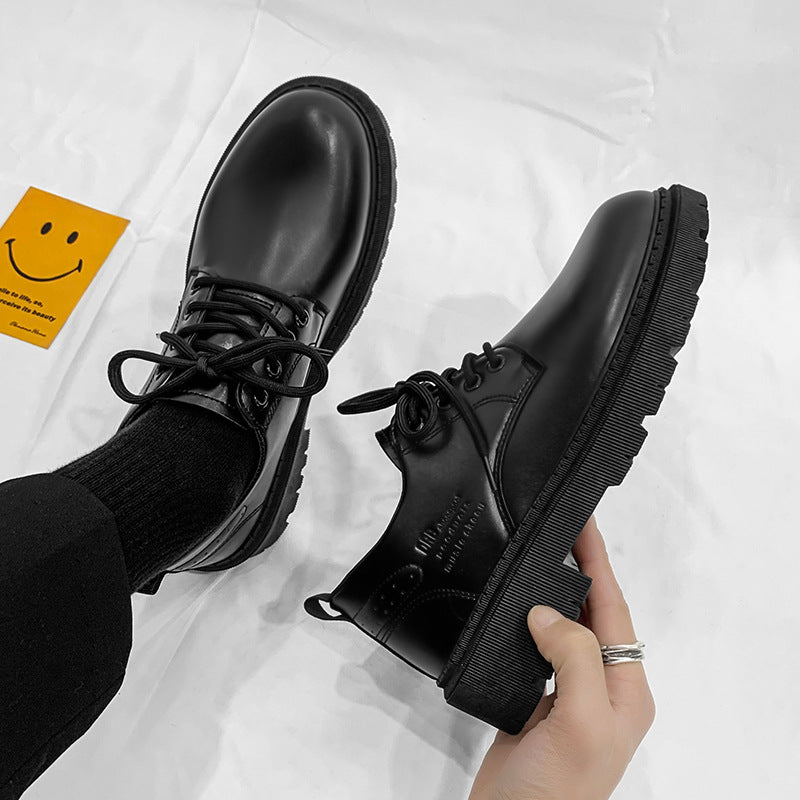 Spring design martin boots british style formal business wedding groom leather shoes men's breathable casual leather shoes