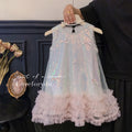 Girls' summer dress: new children's butterfly sequin tank dress, high-end formal princess dress for baby girls