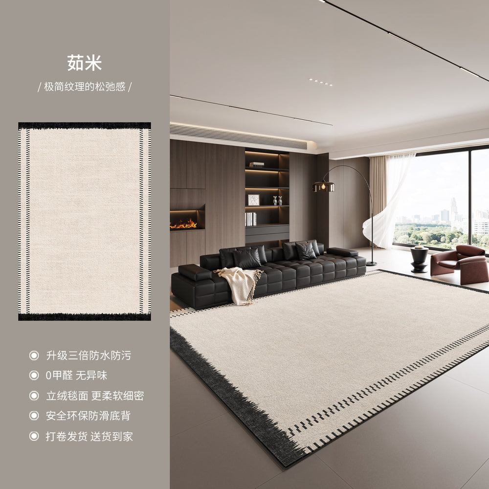 Carpet living room french style black and white grids waterproof anti-fouling sofa cushion no-wash wipeable stain-resistant bedroom bedside blanket