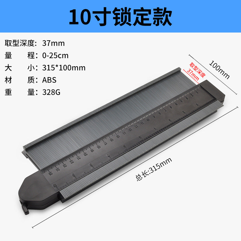 Multi-functional profile gauge for arching, mold taking, contouring, and measuring: ideal for plaster lines, decorative arcs, tile installation, and irregular woodworking