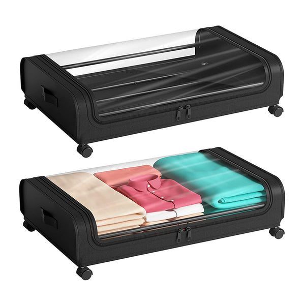 wardrobe storage with wheels, under-bed storage box, large capacity, under-bed storage box, foldable clothes storage