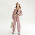Girls' autumn casual two-piece set:  spring/autumn new arrival, versatile and stylish stand collar jacket with loose-fit pants, autumn outfit