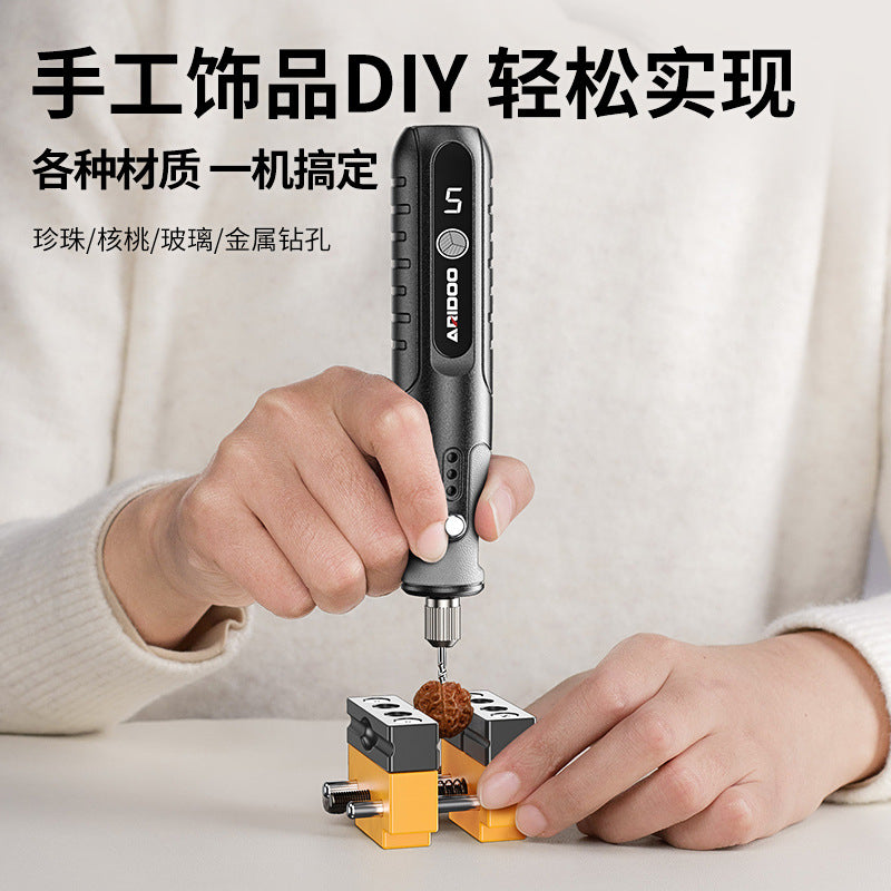 Ai Ruidun Pearl Punch Small Electric Jade Wenwan Reaming Open Bracelet Drilling Walnut Drilling Machine Electric Grinding