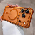 Suitable for iphone17pro mobile phone case high quality frosted four-corner magnetic airbag all-inclusive anti-fall apple 16/15
