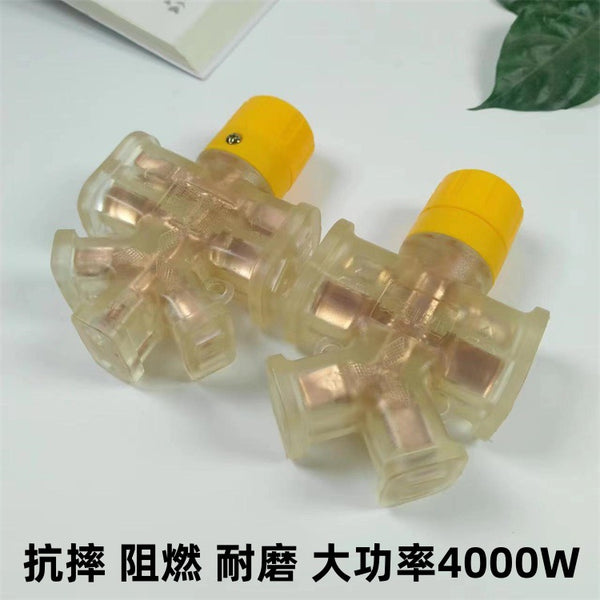 6500 watts explosion-proof socket can not be broken power strip pressure-resistant transparent without wire ground mop plug board engineering outdoor wiring board