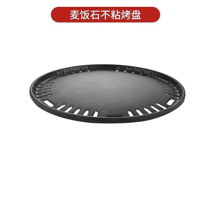 Korean style bbq grill pan wholesale - thickened 295 maifan stone non-stick grill pan, honeycomb flat plate with holes, 330 stainless steel grill pan
