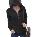 cross-border spring/autumn european and american zip-up pullover quilted sweatshirt knitted long sleeve mock neck pullover with pockets pol