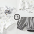 Baby summer outfit set: trendy cartoon animal print shirt & cute casual pants - korean style two-piece set for boys