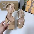 Za's 2025 new women's shoes: low-heel elegant socialite heels, stiletto high heels, peep-toe open back strappy pumps