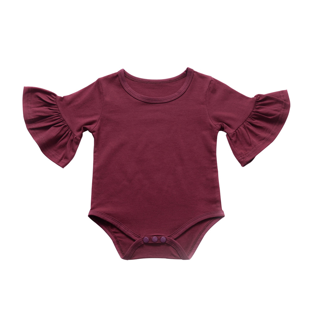Children's clothing baby bell sleeves baby rompers european and american kids bag butt clothes rompers girl jumpsuit pure cotton short sleeves