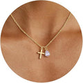 European and american cross-border light luxury versatile elegant electroplated copper cross pendant necklace - women's december pendant