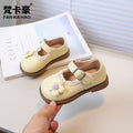 Girls' cute sunflower princess shoes - new autumn  korean style soft sole flats for kids, baby moccasins