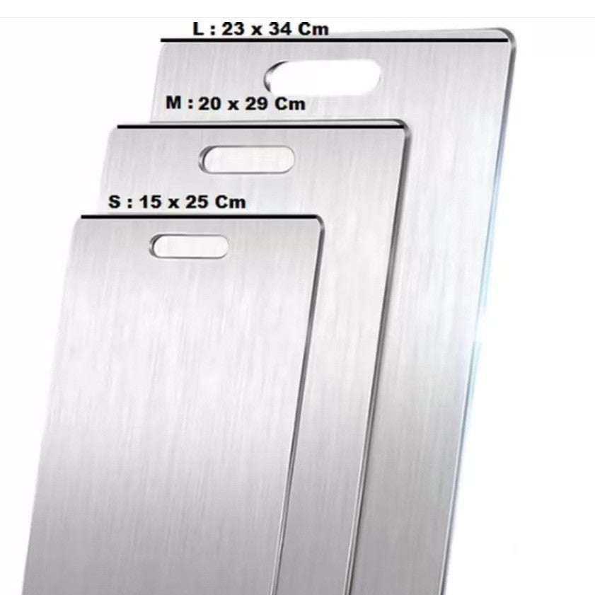 Stainless steel chopping board, anti-mildew, anti-odor, for home kitchen, thickened rolling, double-sided chopping board, antibacterial chopping board, environmental-friendly