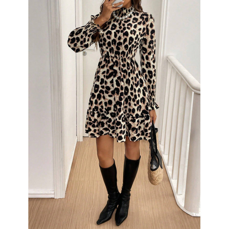 summer european and american cross-border trade style long-sleeved dress
