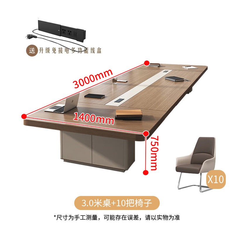 Saint li conference table long table casual modern large training table negotiation rectangular table conference room table and chair combination