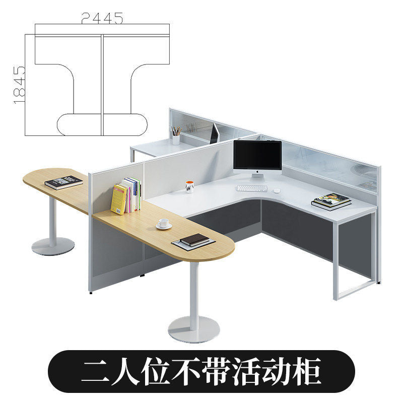 Saint li staff office desk 3/46 seater minimalist modern desk and chair creative partition employee desk workstation office furniture