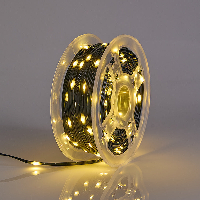 Leather coil disk ambient light string outdoor courtyard indoor room decoration lighting decorative light string LED luminous lights