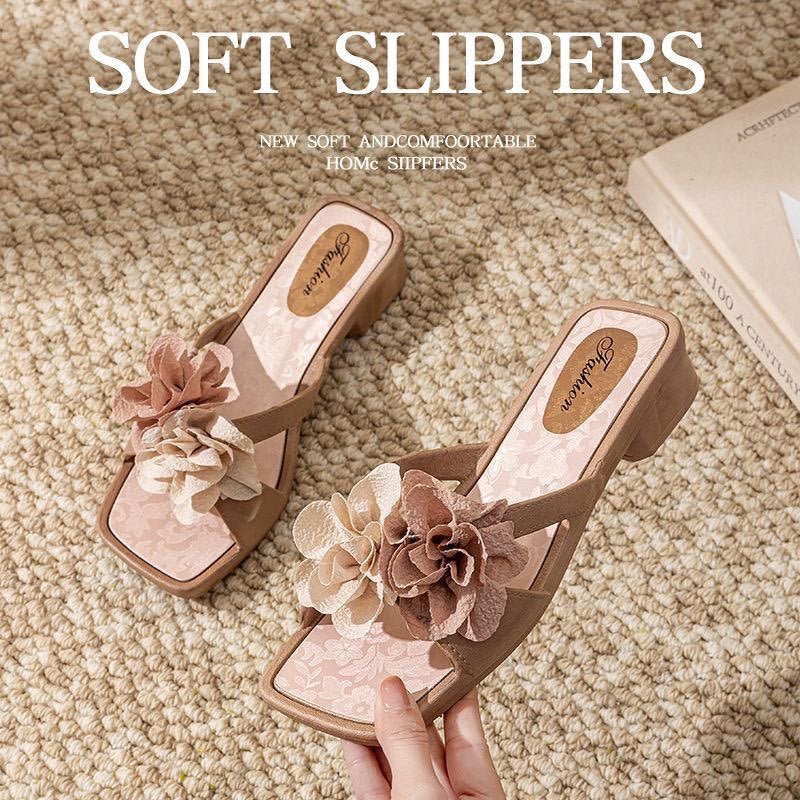 New arrival wedge sandals and slippers for women to wear when going out, non-slipaccessible luxuryladieswear style easiest for match sandals, beautiful flower sandals for women